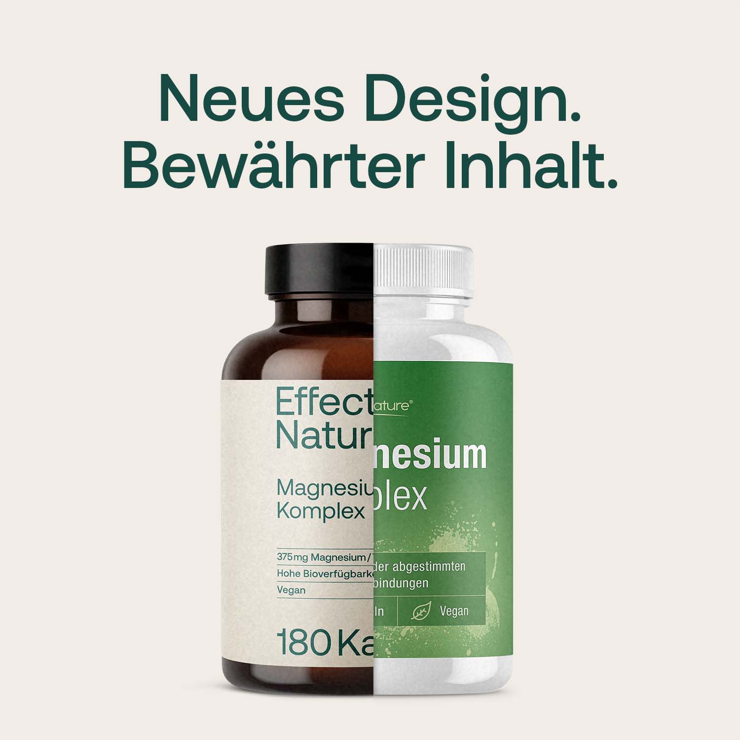 Produktbild mit altem und neuem Etikett