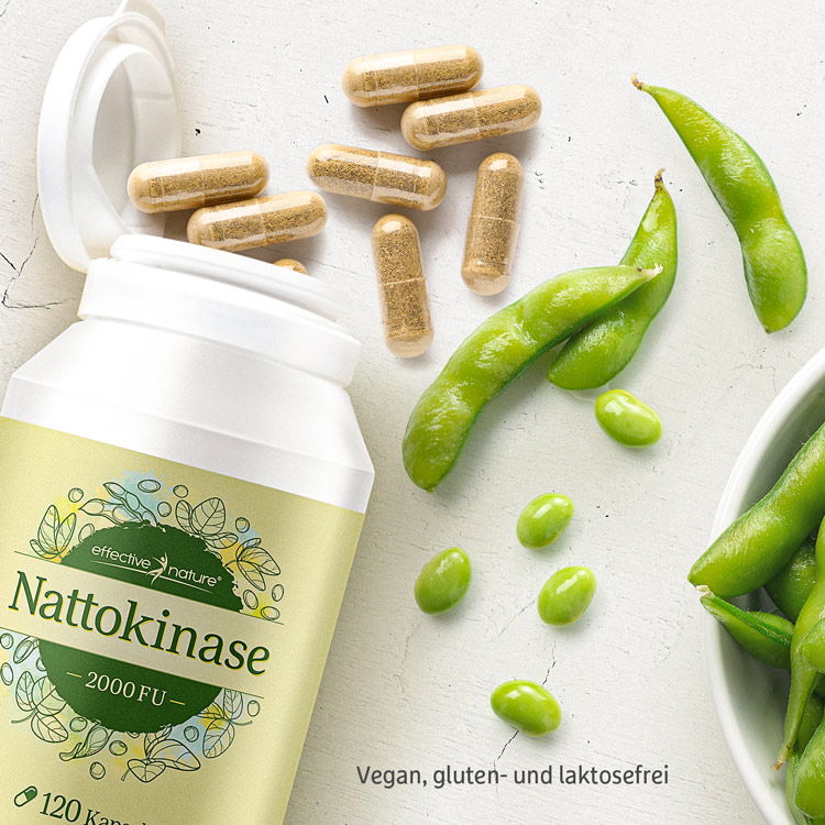 Nattokinase: vegan, gluten- und laktosefrei
