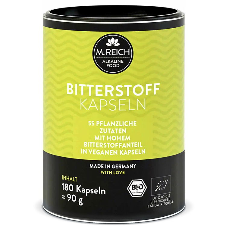 10102_Bitterstoff-Kapseln_1 M. Reich Bitterstoff Kapseln - Bio - 180 Stk.- 90g