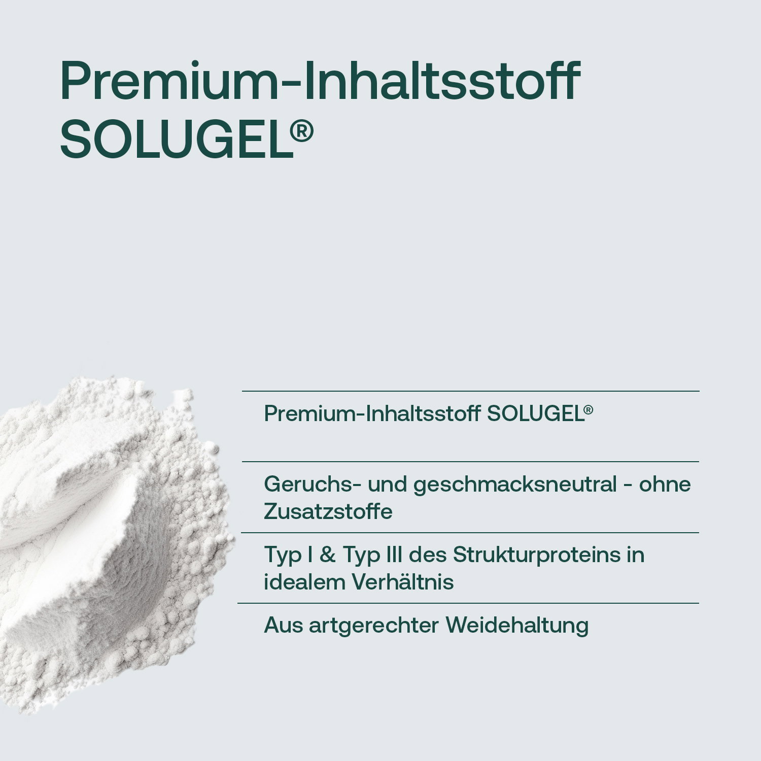 Premium-Inhaltsstoff Solugel