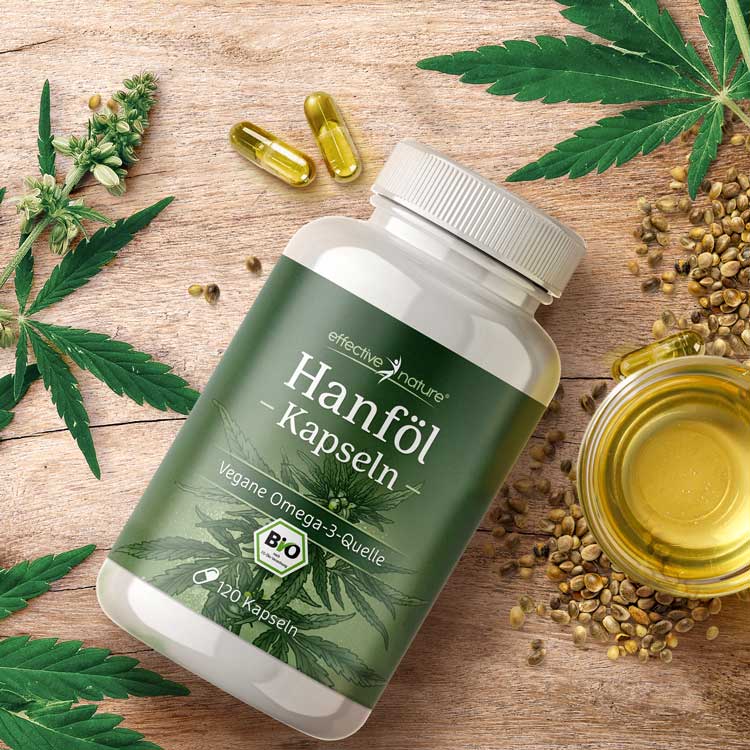 Hanföl-Kapseln - Bio - 120 Stk.
