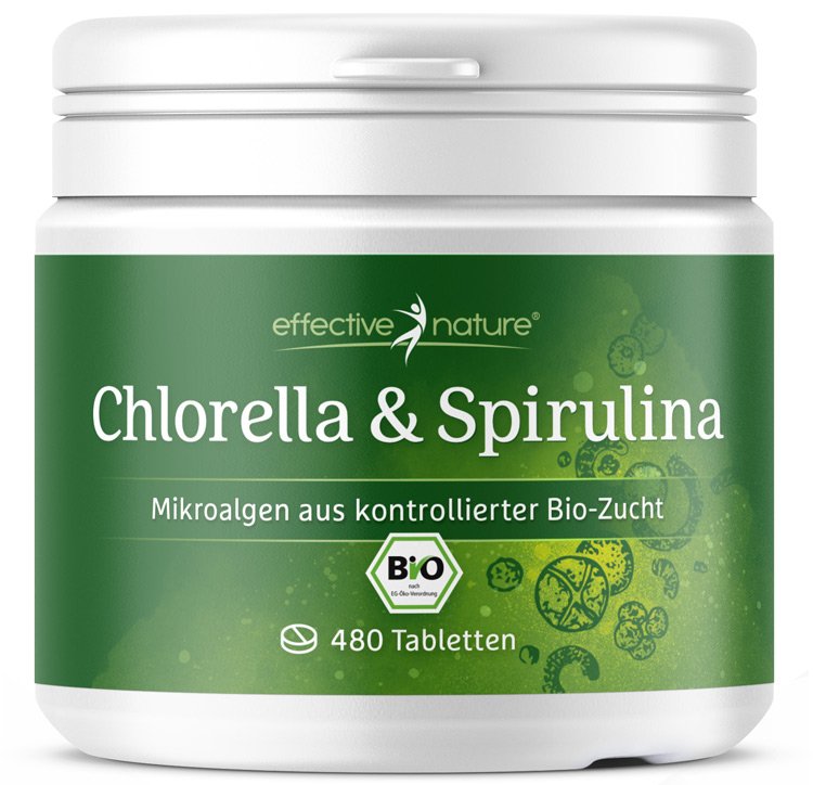 Chlorella & Spirulina Tabletten - Bio - 480 Stk. - 240g