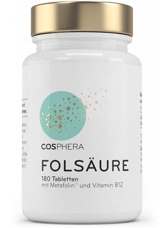 Hochdosierte Folsäure + Vitamin B12 - in praktischen Tabletten