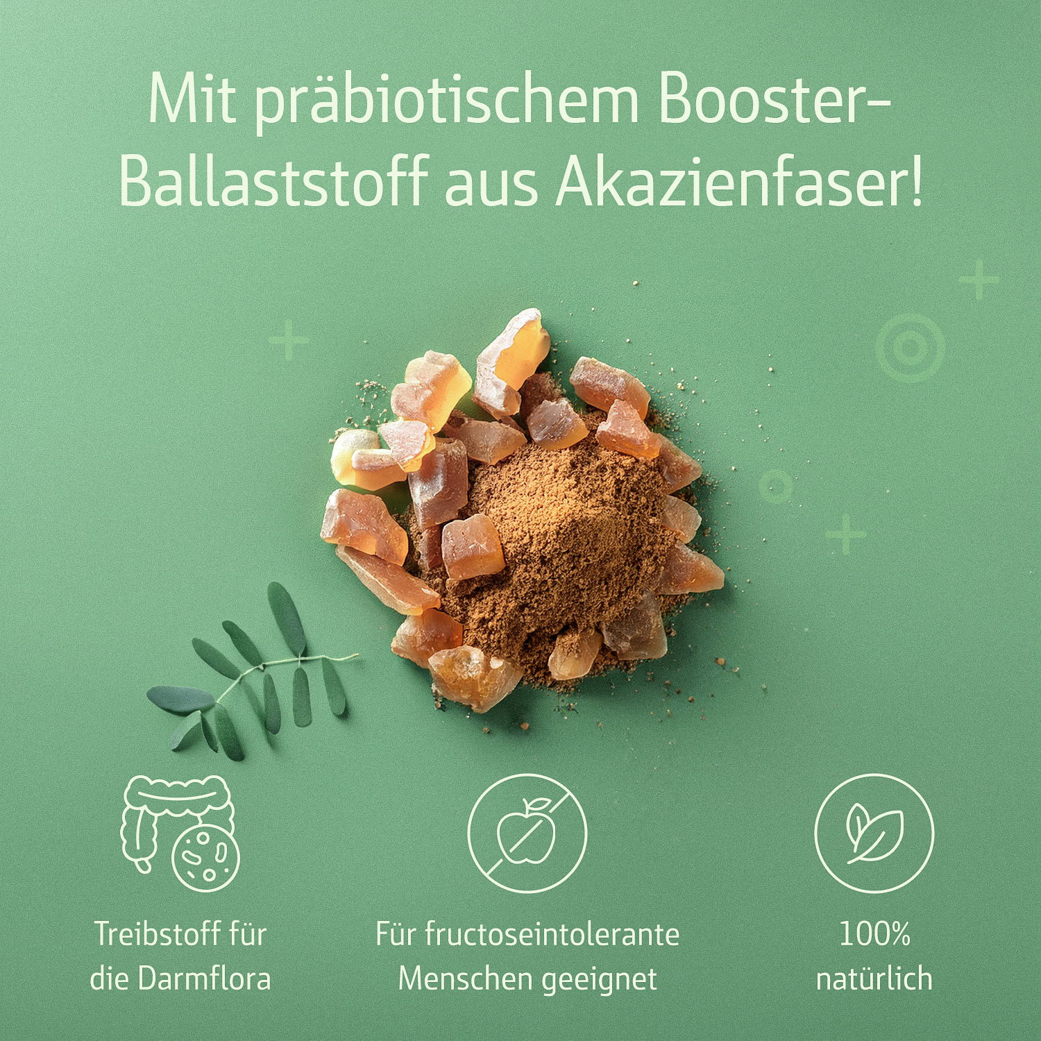 Mit präbiotischem Booster-Ballaststoff aus Akazienfaser