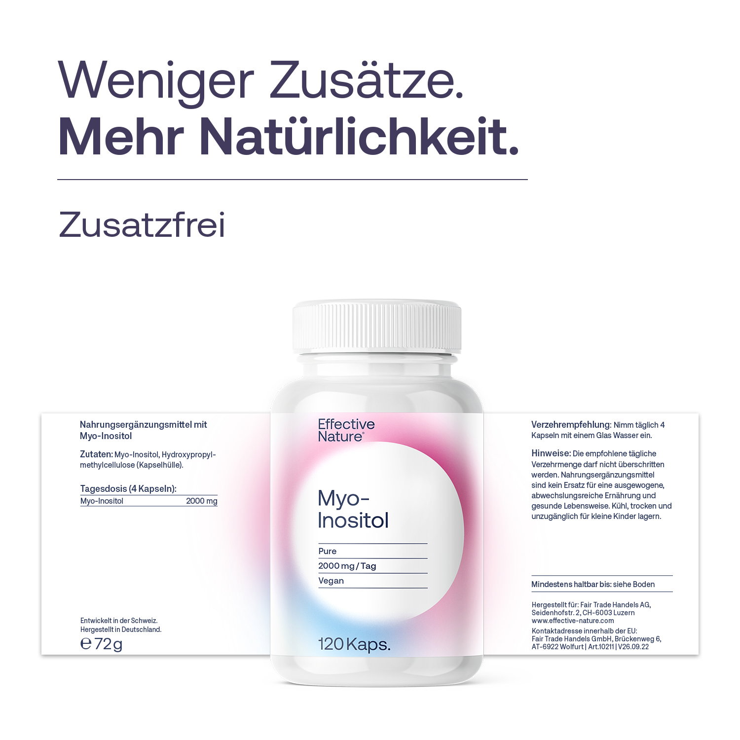 Myo-Inositol Kapseln - 120 Stk. - 72g