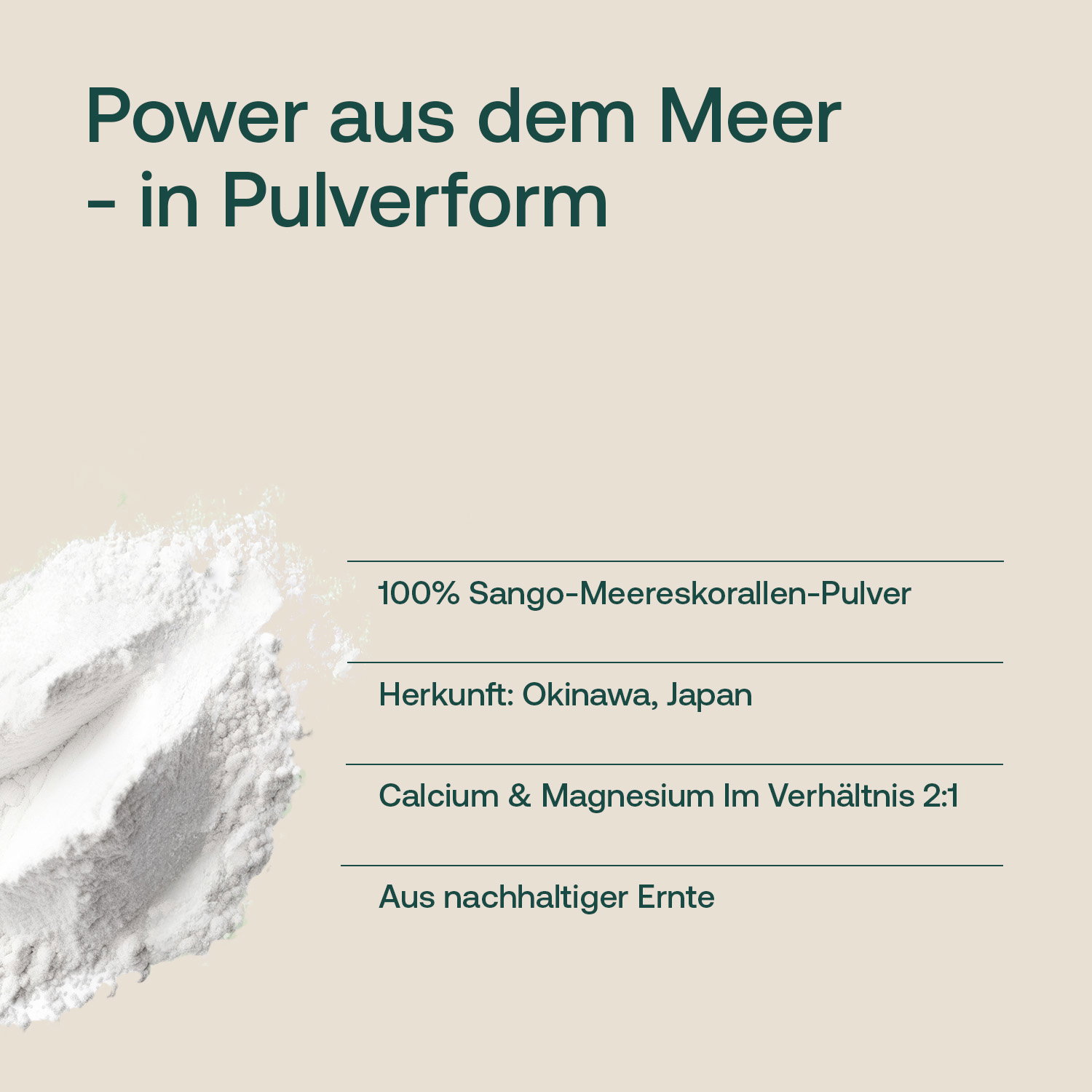 Sango-Koralle: Power aus dem Meer in Pulverform