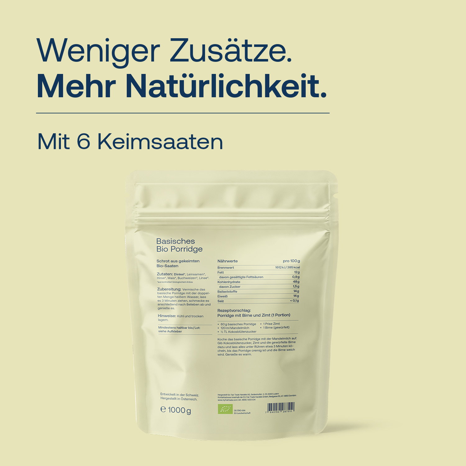 Basisches Porridge - Bio - 1000g