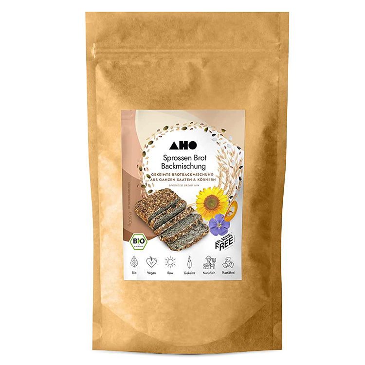 AHO Sprossen Brot Backmischung - Bio - 600g