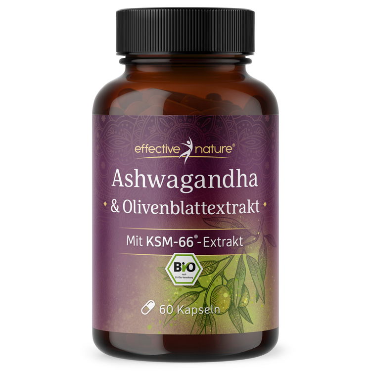 Ashwagandha- & Olivenblattextrakt Kapseln - Bio