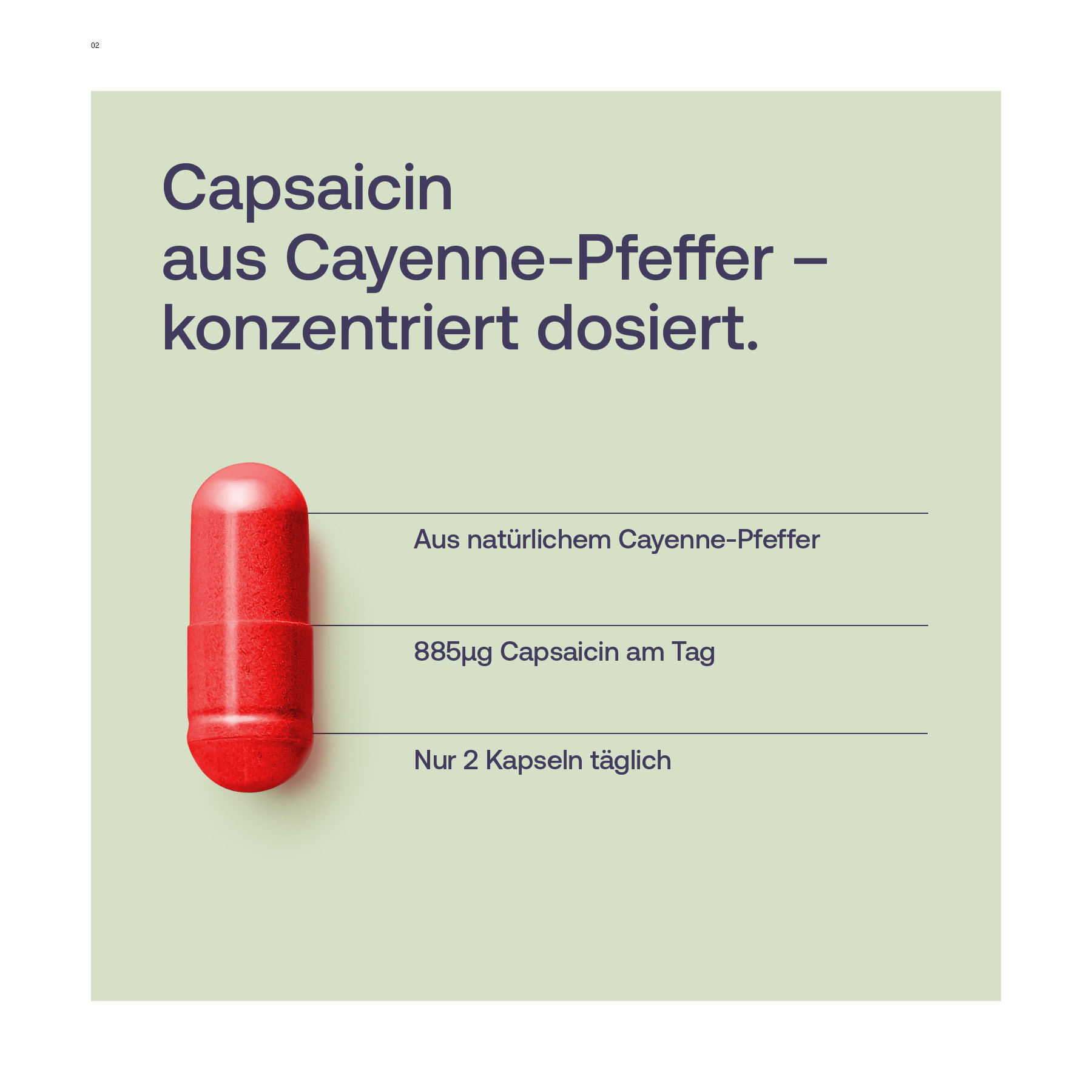 Capsaicin - Cayenne Pfeffer Kapseln - 60 Stk. - 36g