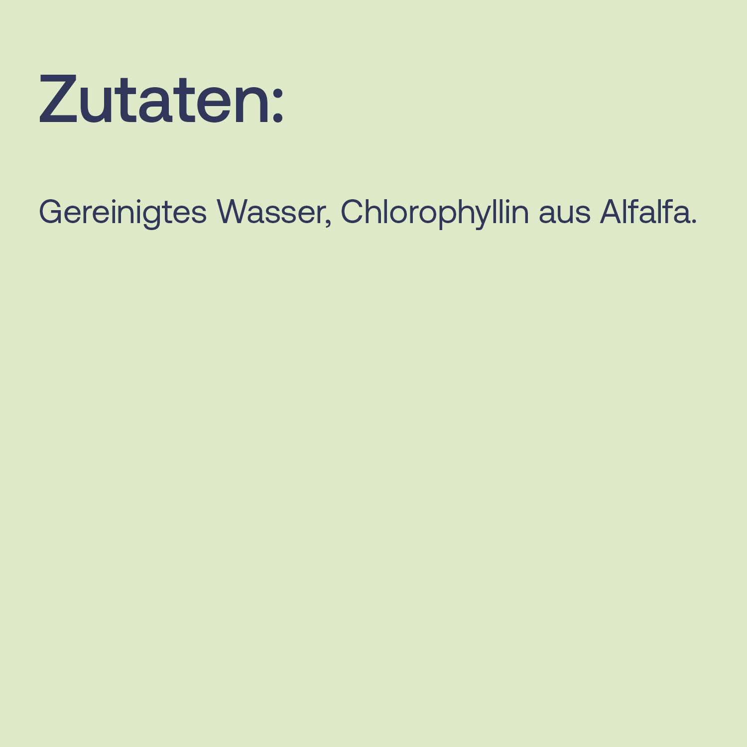 Zutatenliste Chlorophyll von Effective Nature