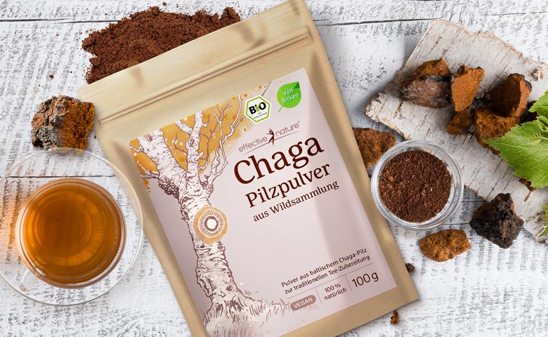 Chaga Pilzpulver von effective nature Chaga Pilzpulver von effective nature