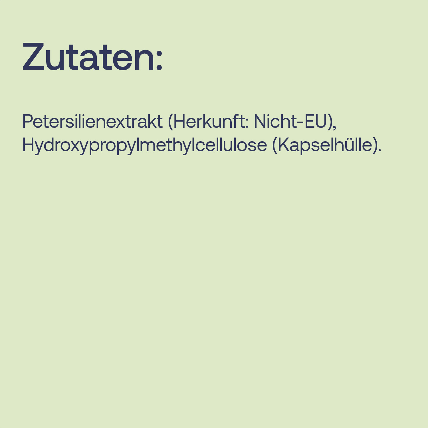 Zutatenliste Apigenin von Effective Nature