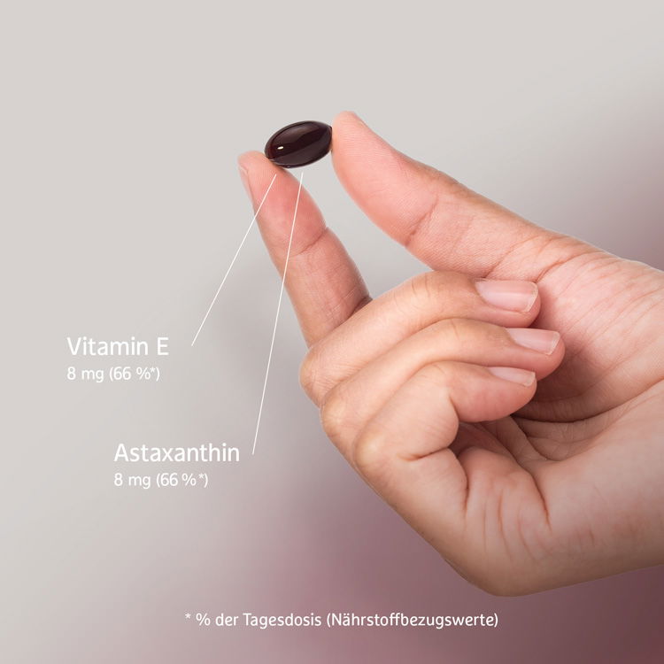 Vitamin E: 8 mg, Astaxanthin: 8 mg