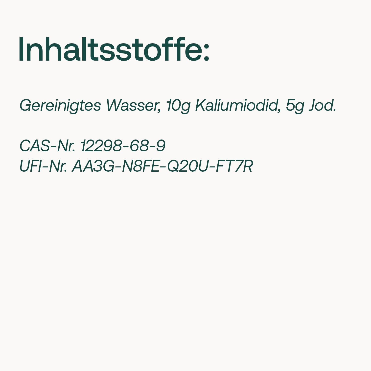 Inhaltsstoffe der Lugolschen Lösung von Effective Nature