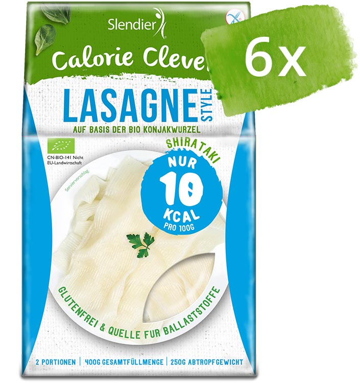 Kalorienarme Konjak-Lasagne - 6er-Pack