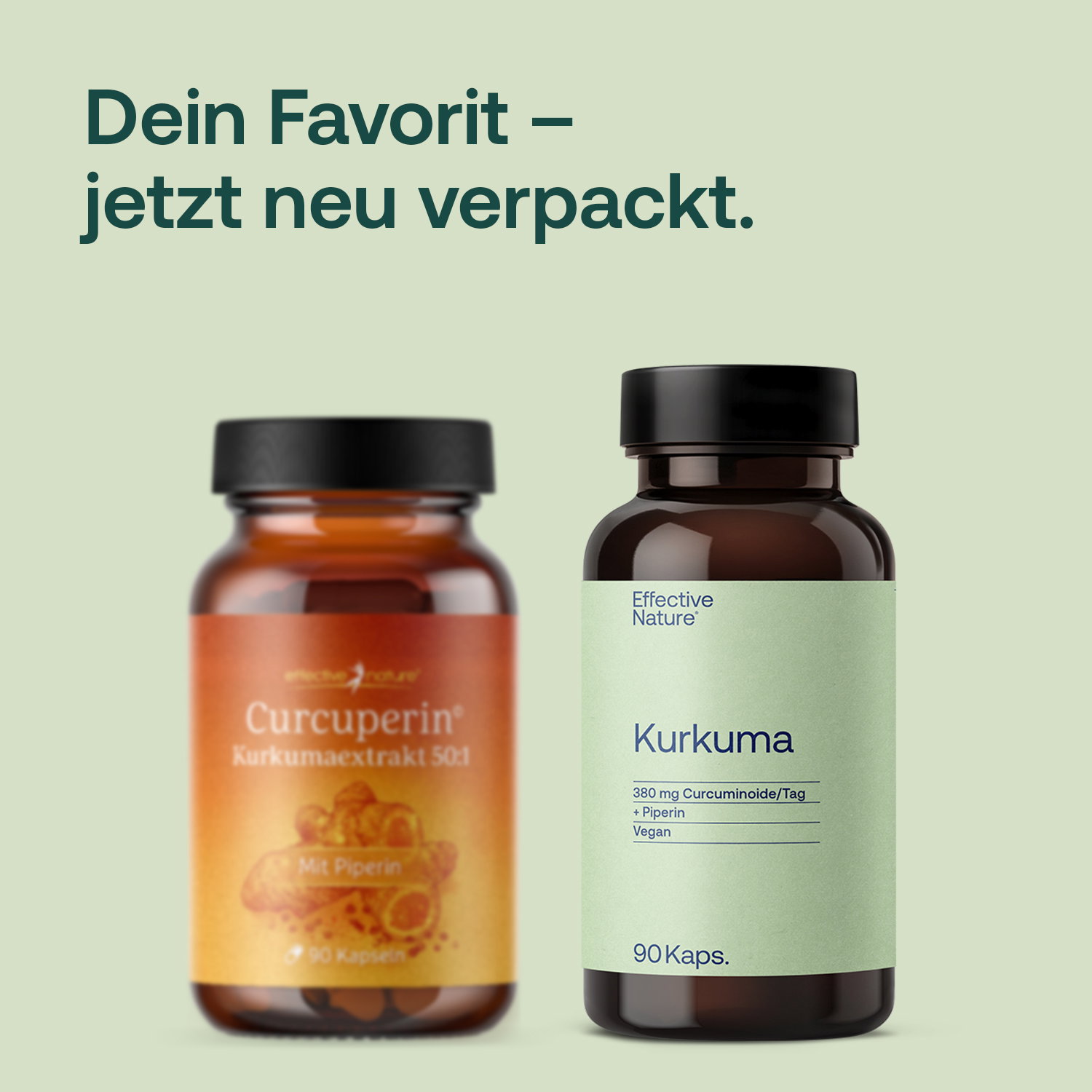 Kurkuma Kapseln mit Curcumin und Piperin