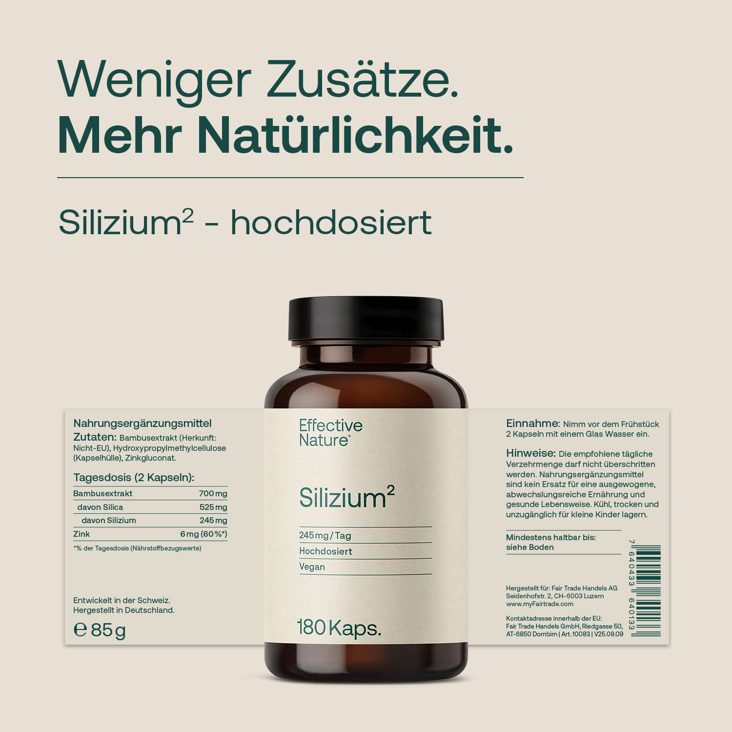 Silizium hochdosiert Kapseln - 180 Stk. - 85g