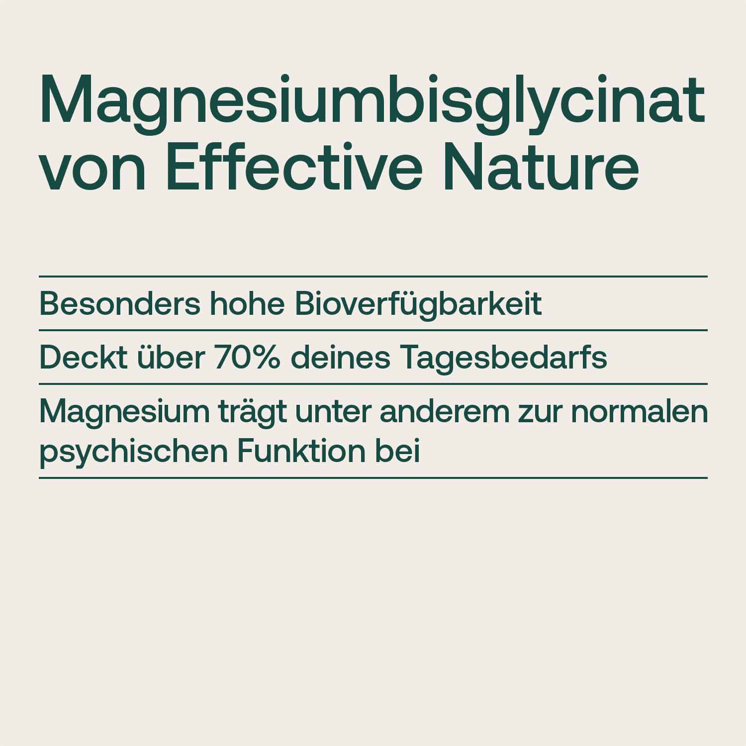 USPs von Magnesium Bisglycinat