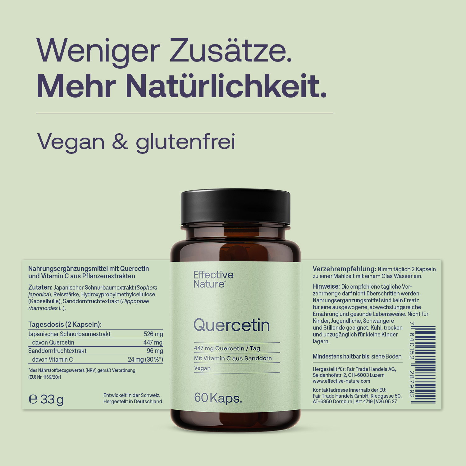 Quercetin-Kapseln - 60 Stk. - 33g