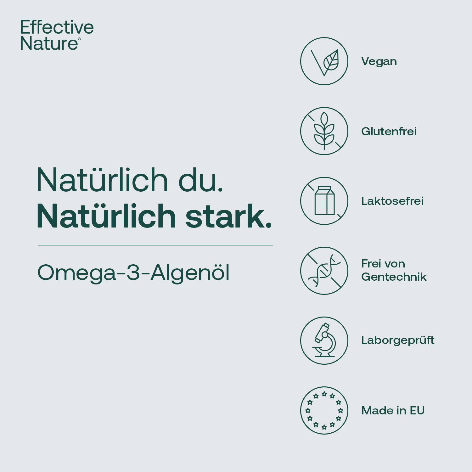Omega-3 Algenöl Kapseln - 60 Stk. - 50g