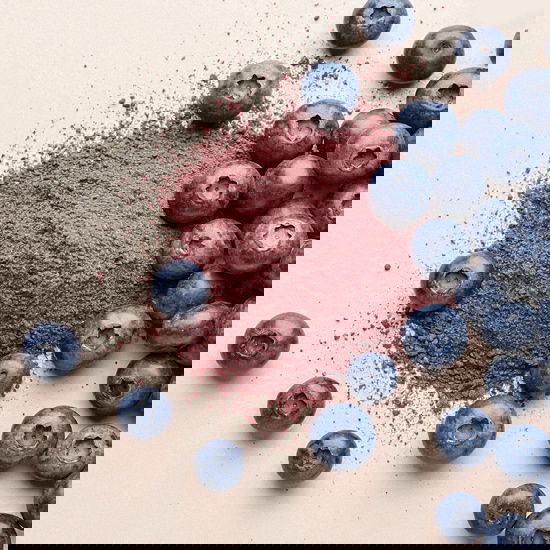 Blaubeeren und Blaubeerpulver