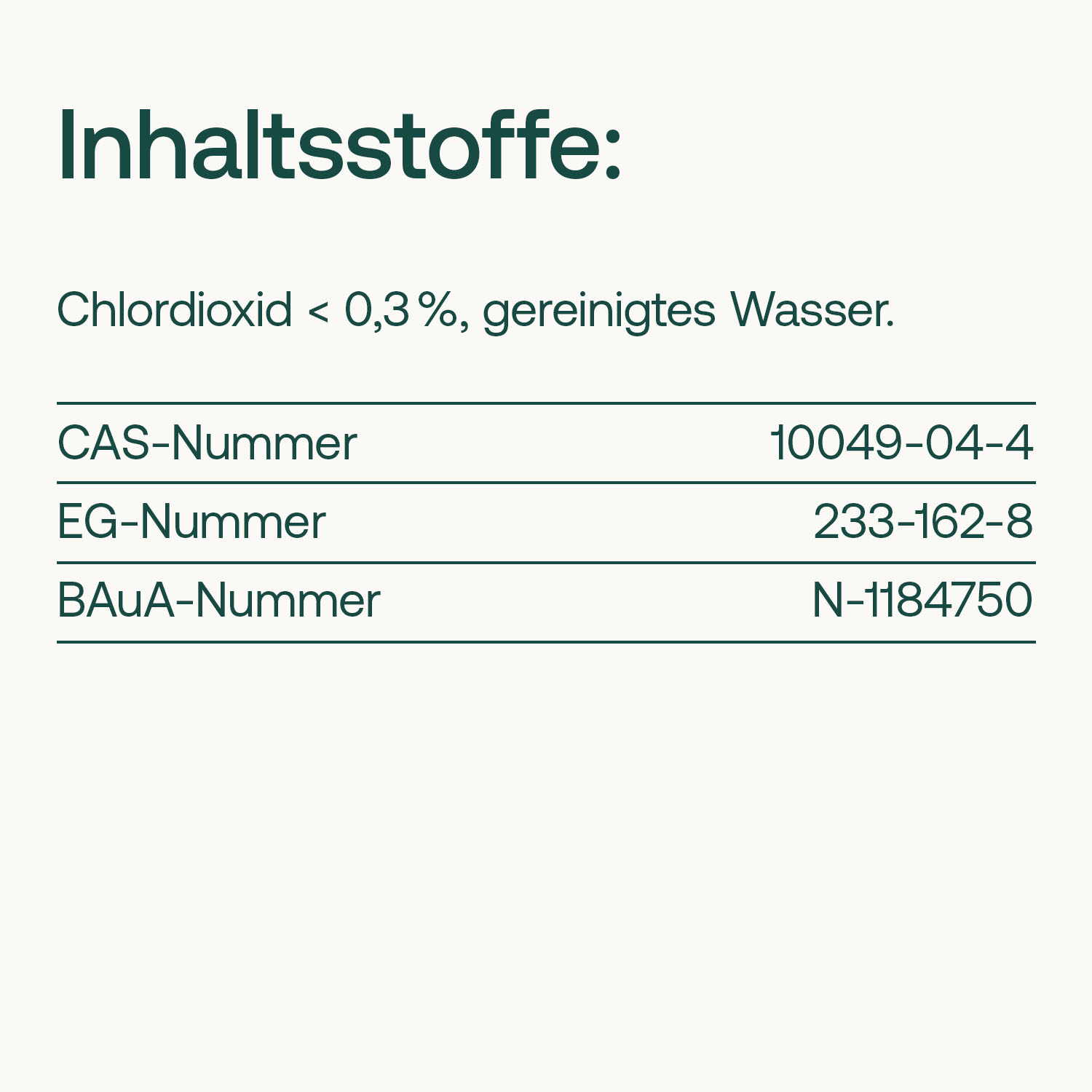 Inhaltsstoffe CDL von Effective Nature