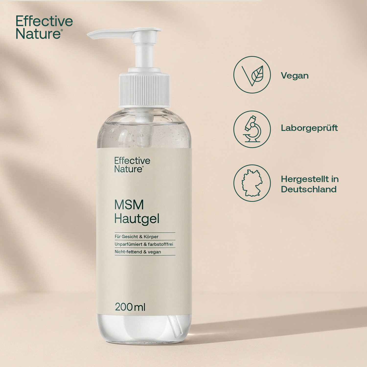MSM natürlicher Schwefel Gesichts- und Körpergel - 200ml
