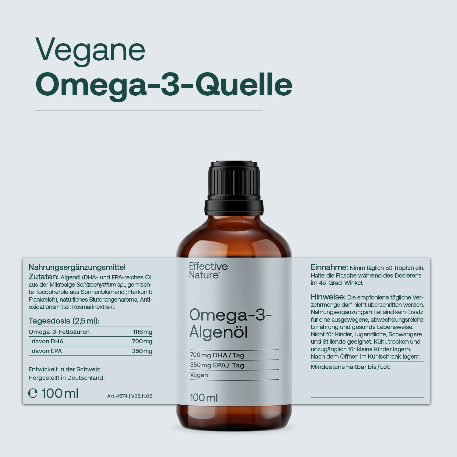 Omega-3-Algenpöl: zusatzfrei