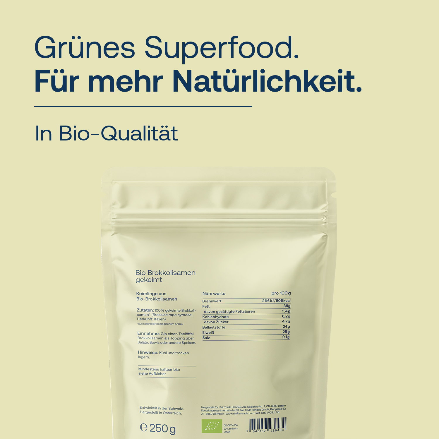 Gekeimte Brokkolisamen - Bio - 250g