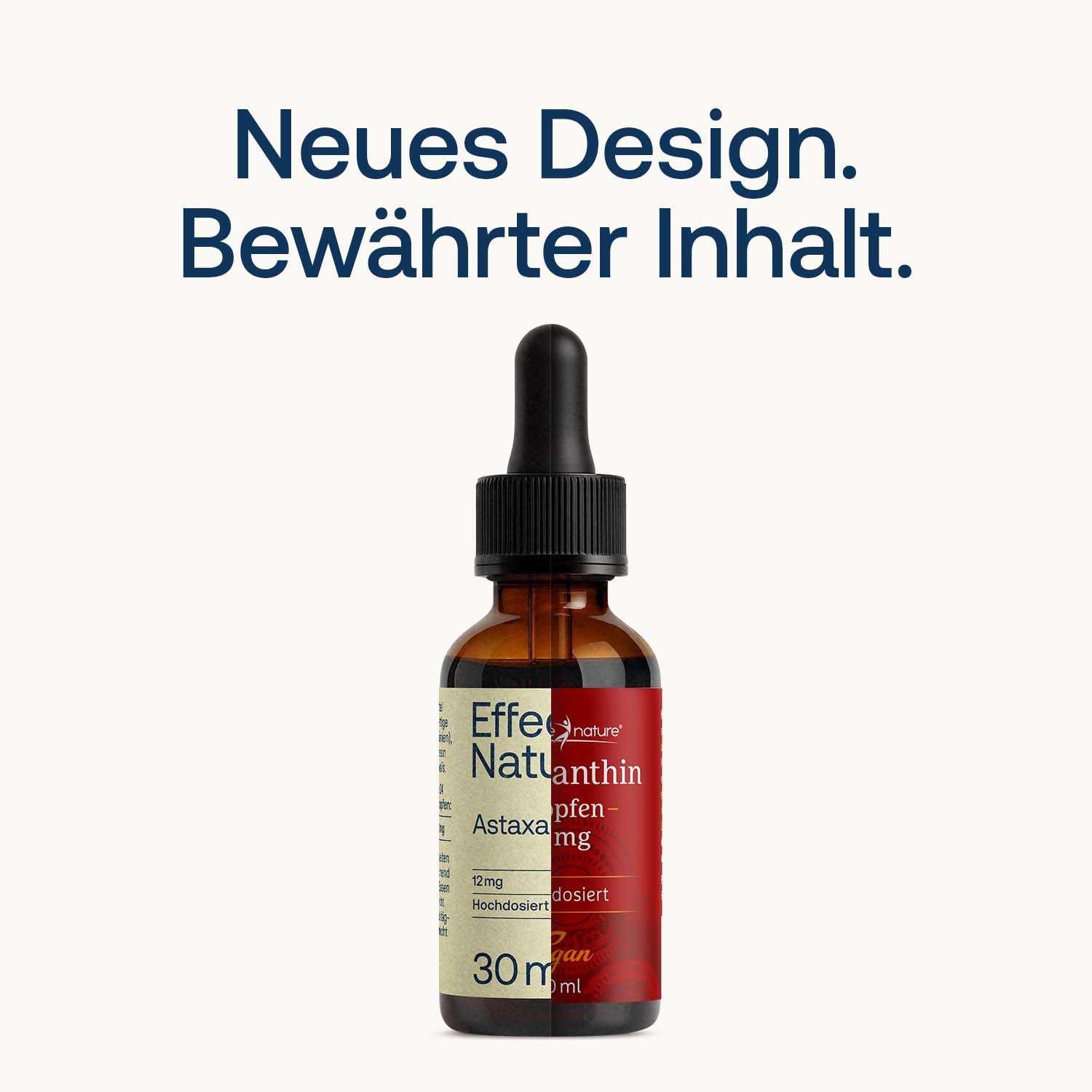 Fläschchen mit Astaxanthin-Tropfen, neues Design, 30 ml, hochdosiert