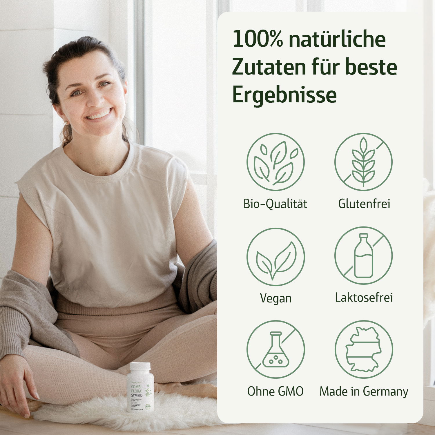 100% natürliche Zutaten: Bio-Qualität, Glutenfrei, Vegan, Laktosefrei, Ohne GMO, Made in Germany