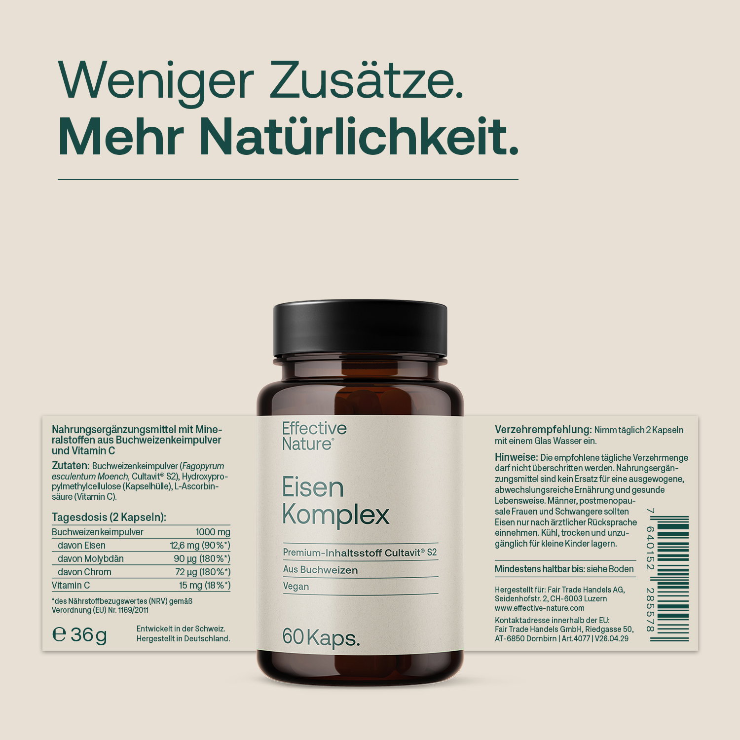 Eisen Komplex aus Buchweizen - 180 Kapseln