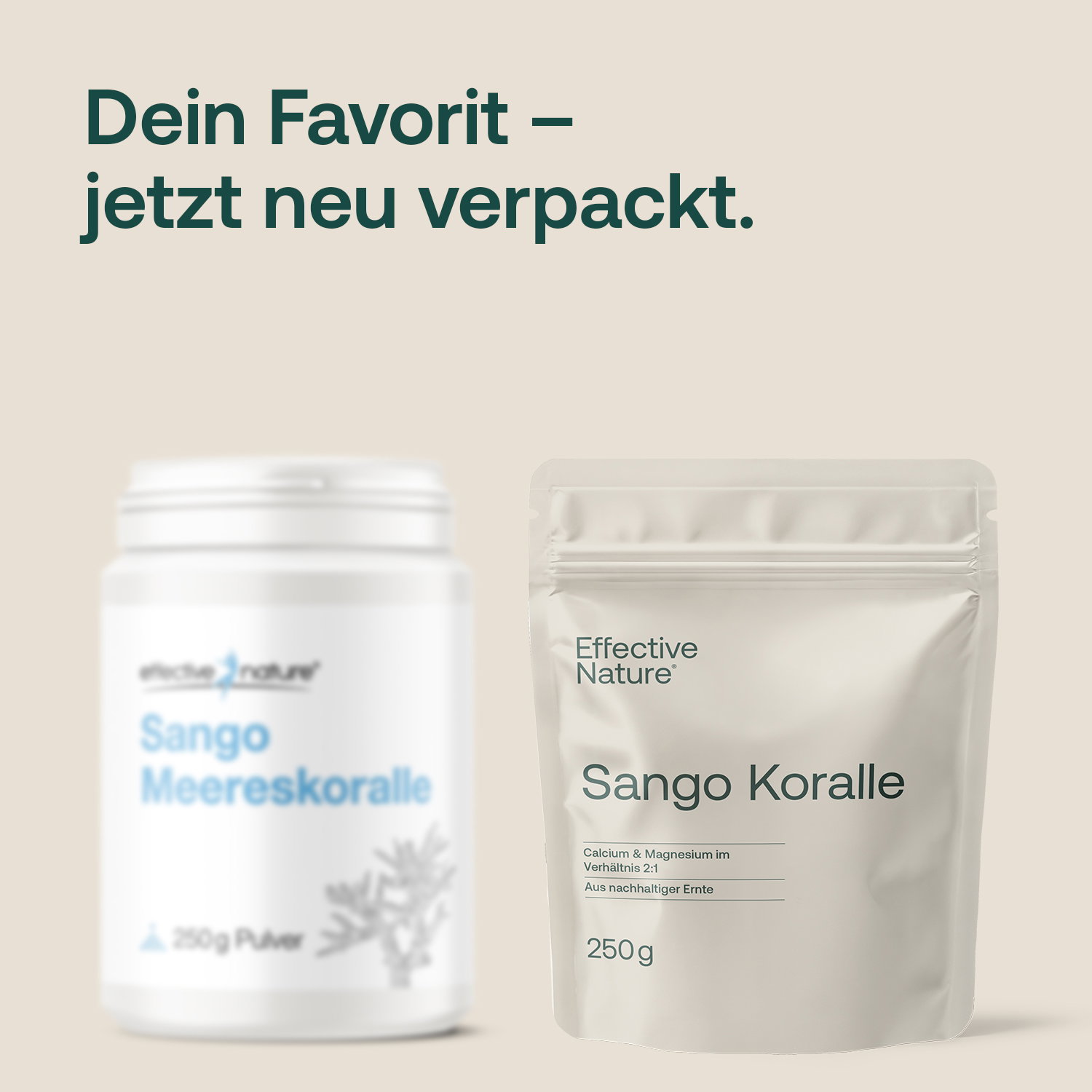Sango-Koralle: Neue Verpackung