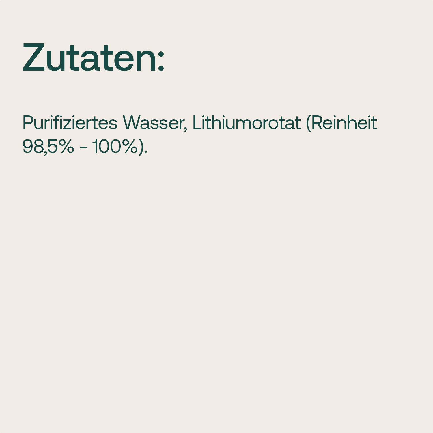 Zutatenliste Lithium von Effective Nature