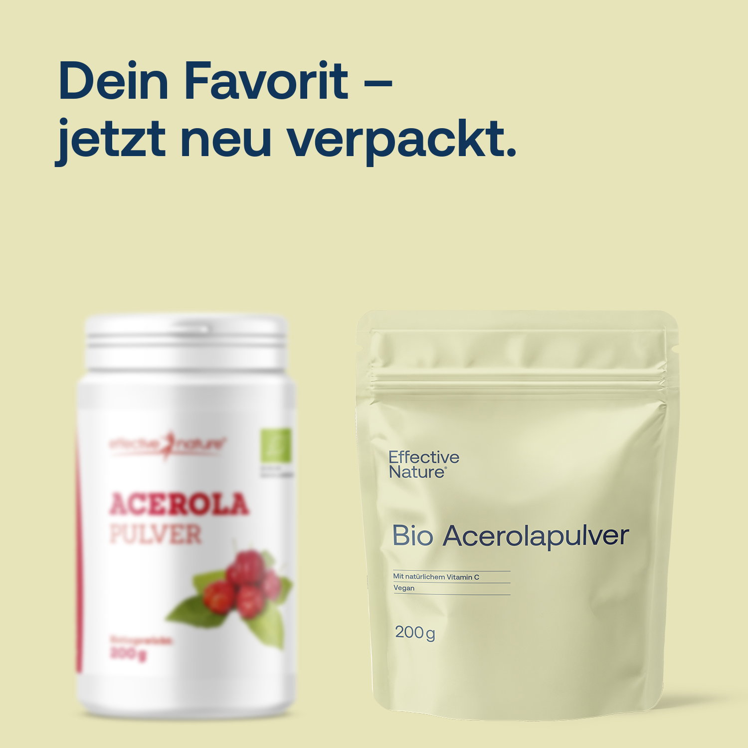 Unser Acerolapulver in neuer Verpackung