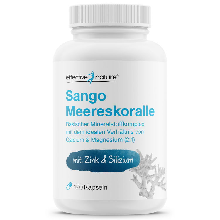 Sango-Koralle mit Zink & Silizium Sango Meereskoralle mit Zink & Silizium von Effective Nature, 120 Kapseln