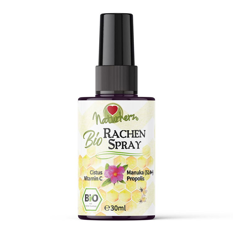 Rachenspray-Bio-30ml_a Rachenspray mit Cistus, Manuka, Vitamin C & Propolis - Bio - 30ml