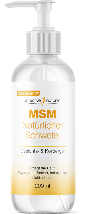 MSM natürlicher Schwefel Gesichts- und Körpergel - 200ml