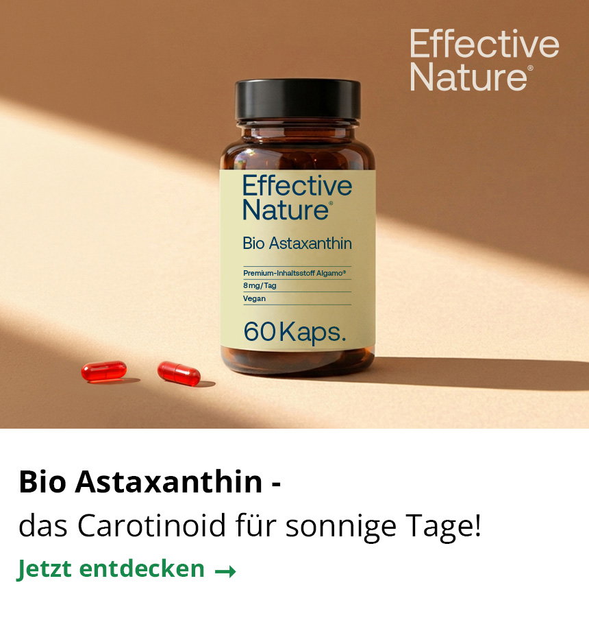 Astaxanthin von Effective Nature - das Carotinoid für sonnige Tage - jetzt entdecken