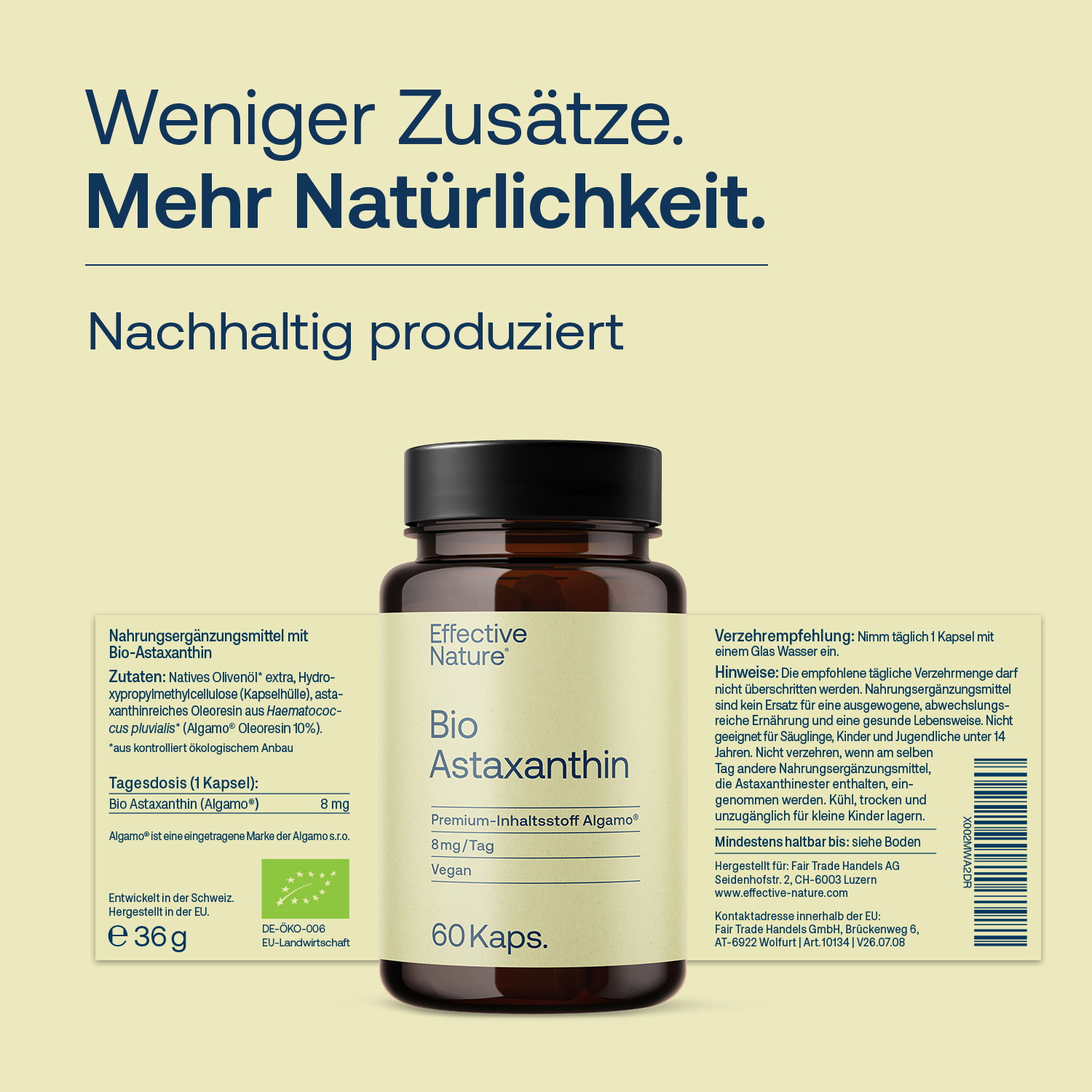 Astaxanthin Bio - Kapseln - 60 Stk. - 36g