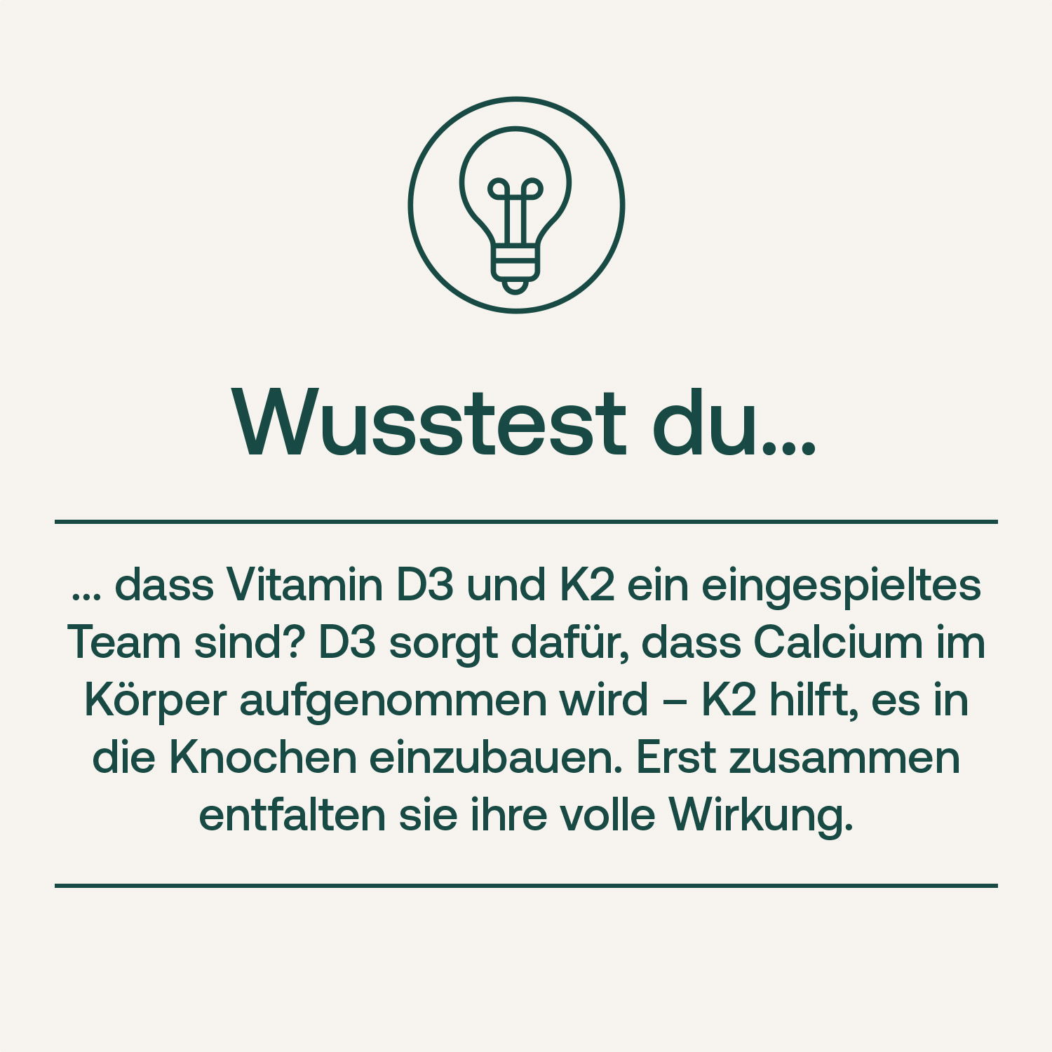 Vitamin D und Vitamin K sind - gerade wenn es um Knochen geht - ein eingespieltes Team