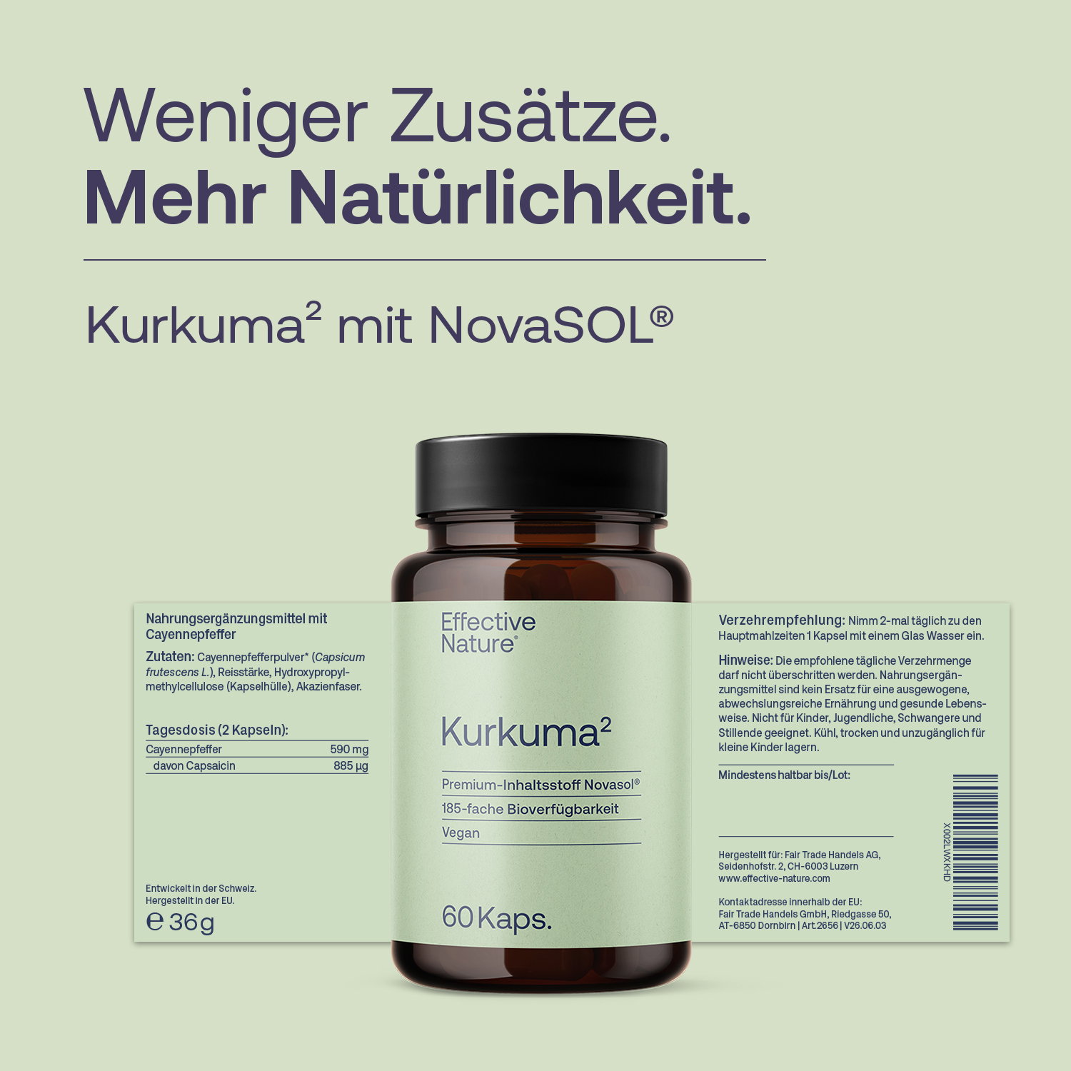 Curcumin hochdosiert Kapseln - 60 Stk. - 36g