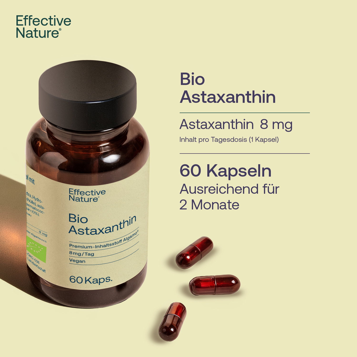 Astaxanthin Bio - Kapseln - 60 Stk. - 36g