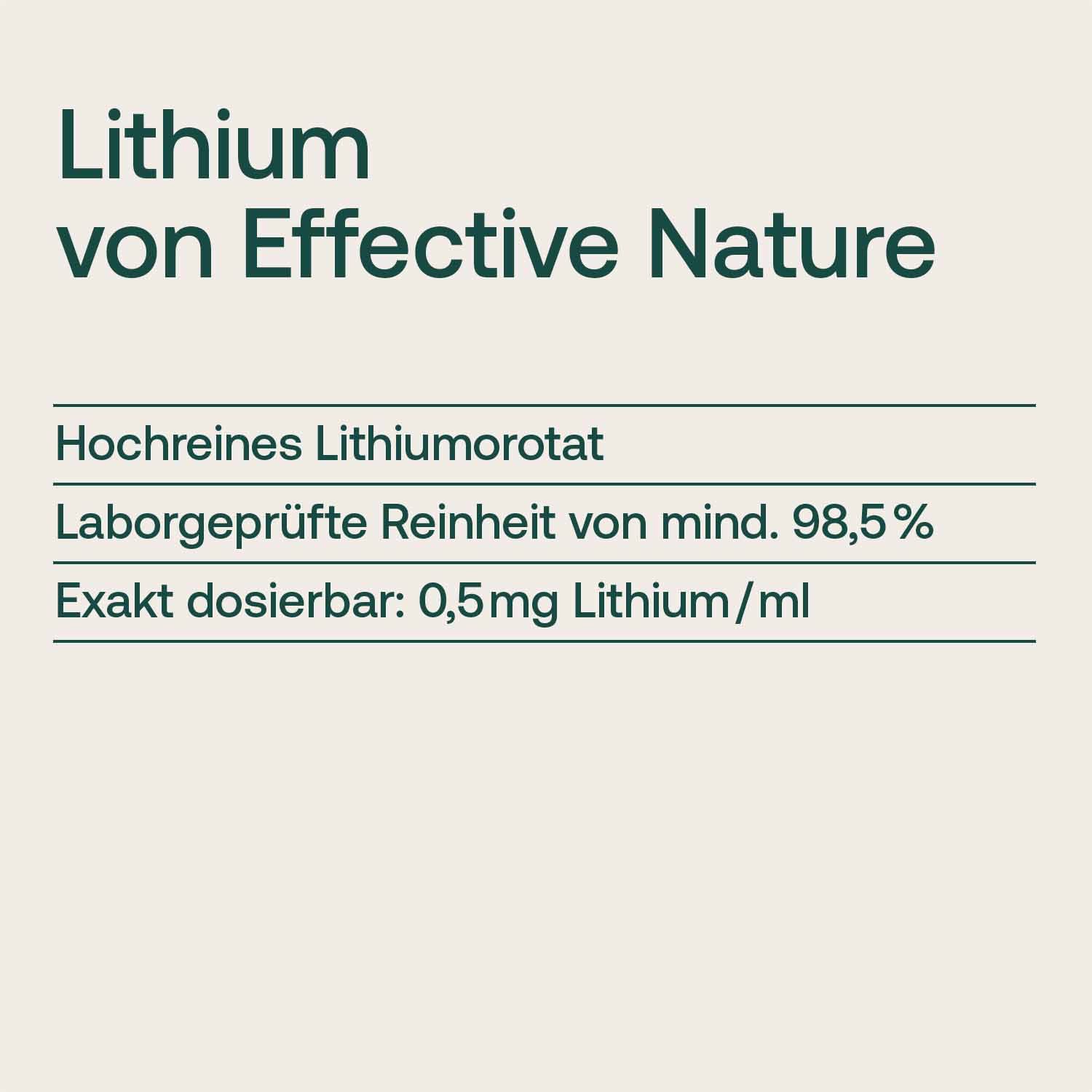 Produktbild von Lithiumorotat von Effective Nature, rein und genau dosierbar