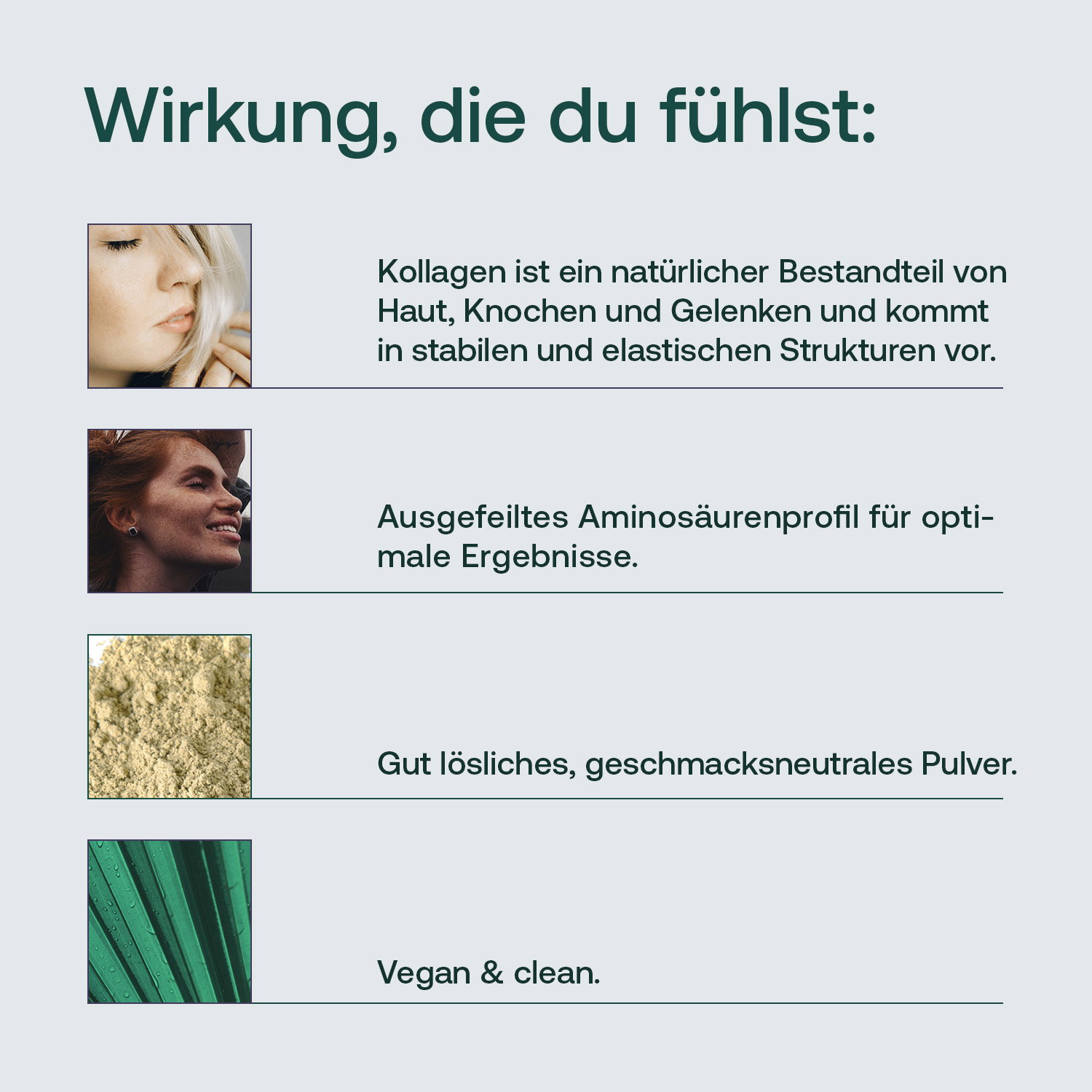 Übersicht über die Wirkung von veganem Kollagen