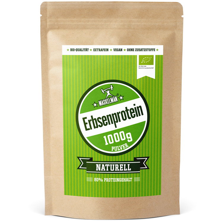 Maskelmän Erbsenprotein Pulver Naturell - Bio - 1000g
