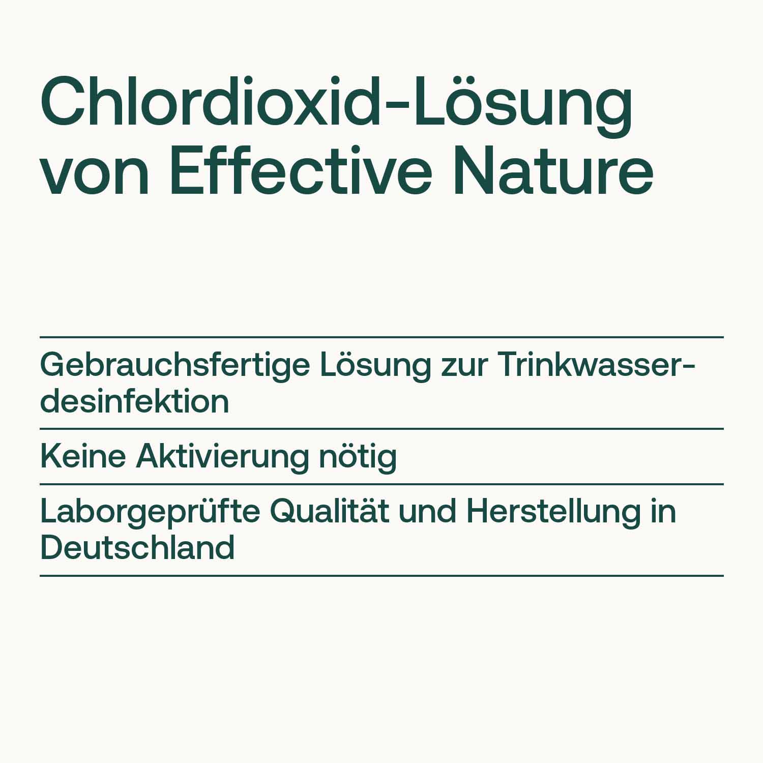 Produkteigenschaften CDL von Effective Nature