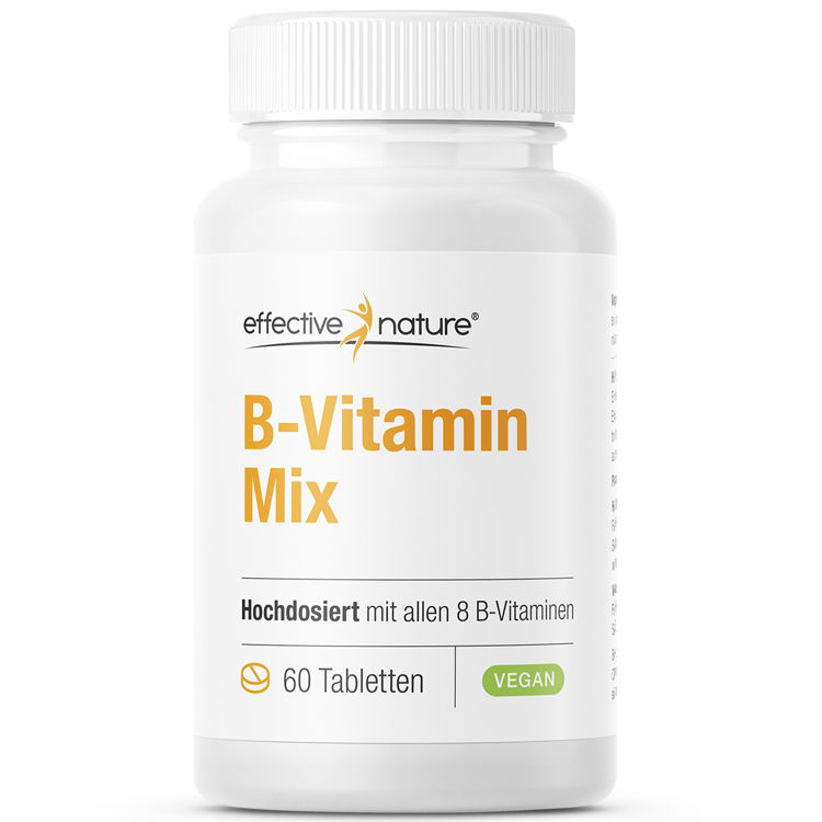 Hochdosierter B-Vitamin-Mix mit allen 8 B-Vitaminen