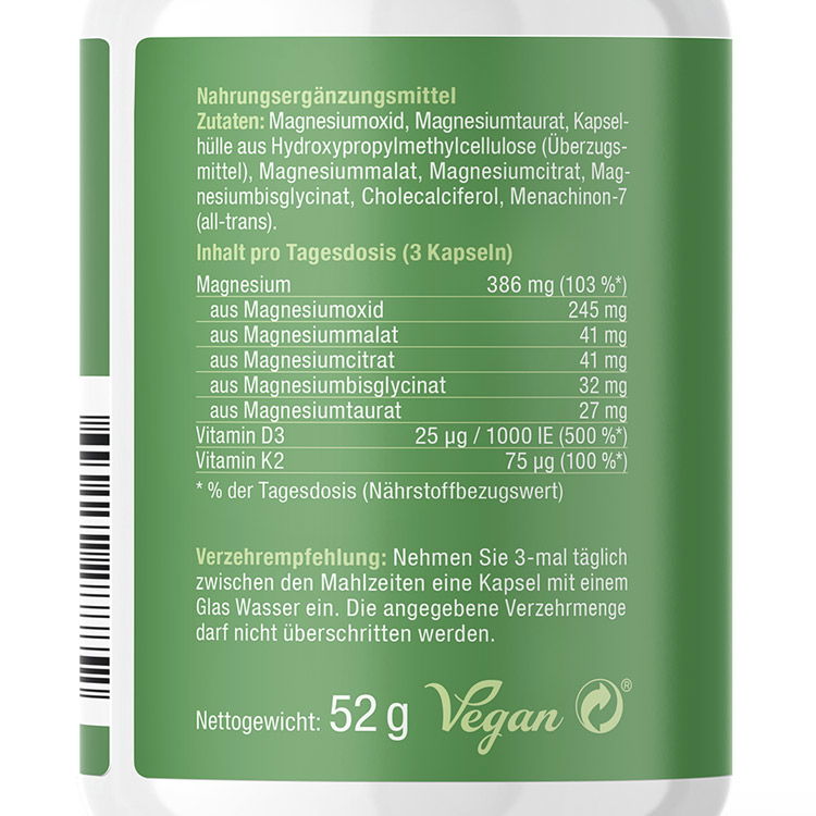 Nahaufnahme der Rückseite einer Zahnpasta-Verpackung mit Angaben zu Inhaltsstoffen und Dosierung in mehreren Sprachen